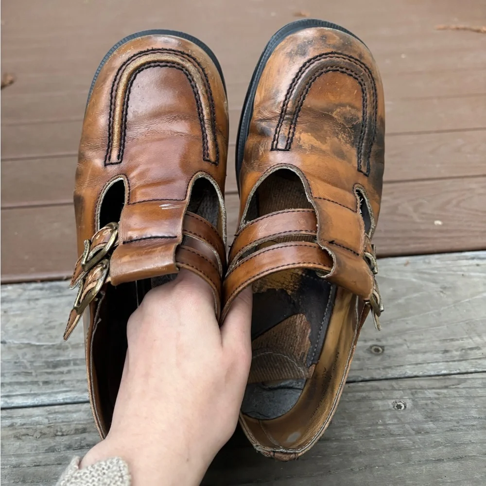 Vintage Dr. Martens ~ 90s Caramel Mary Janes - Picture 7 of 9